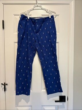 Banana Republic Navy Blue Hampton Fit Shorts with Polka Trim